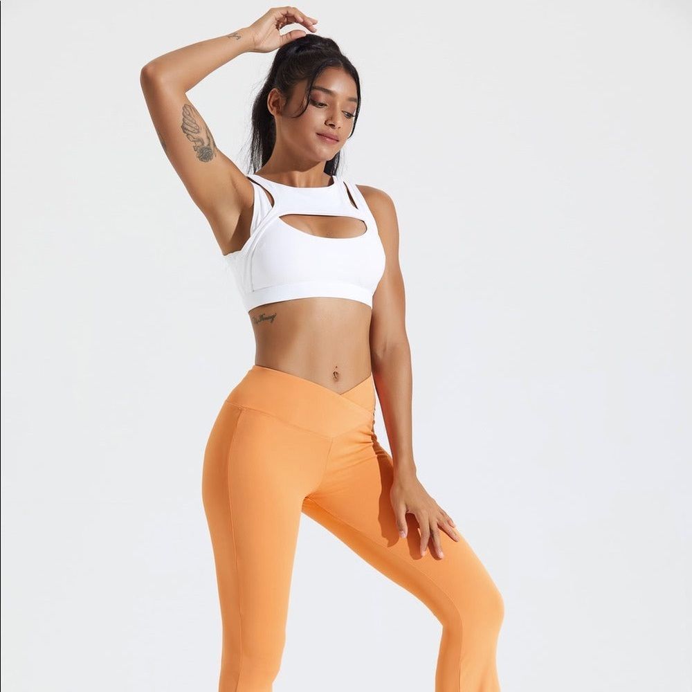 Flare Crossover Legging - Flare Legging - Flare pant - Orange Pant - Flare